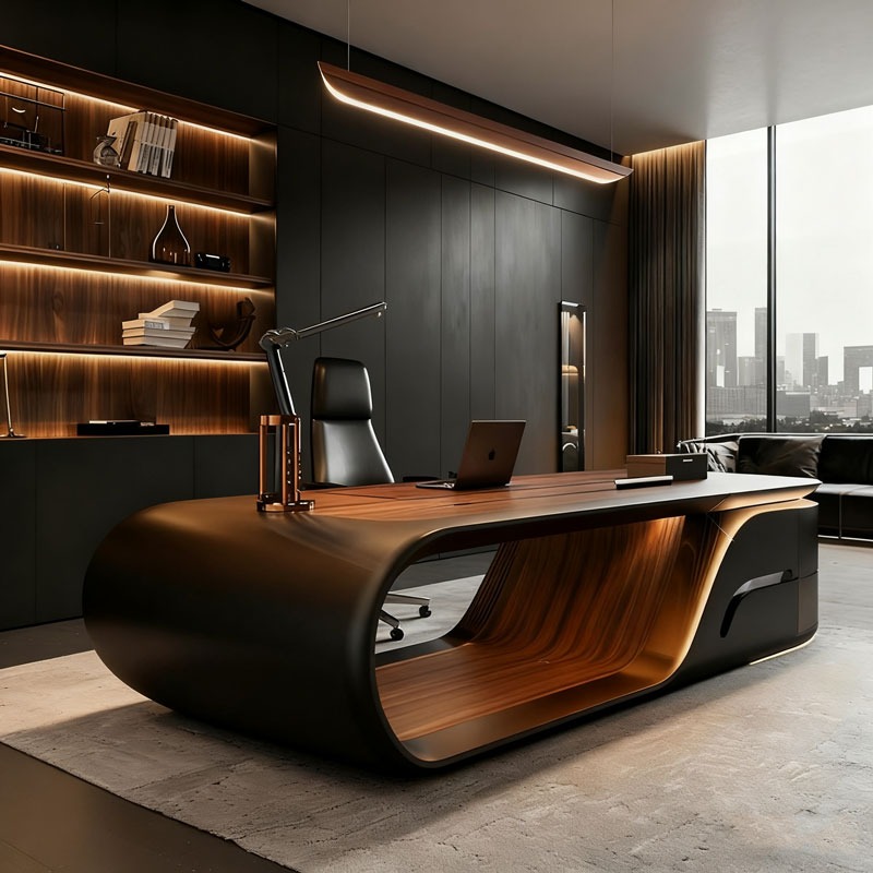 Office Furniture Manufacturers - Scrivania Direzionale a L di Lusso