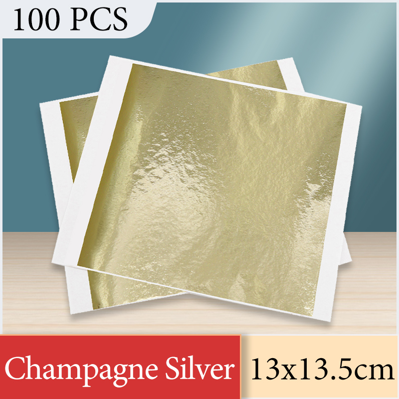 Office Furniture Equipment - 13x13,5 cm Champagne Foglio d'argento Carta